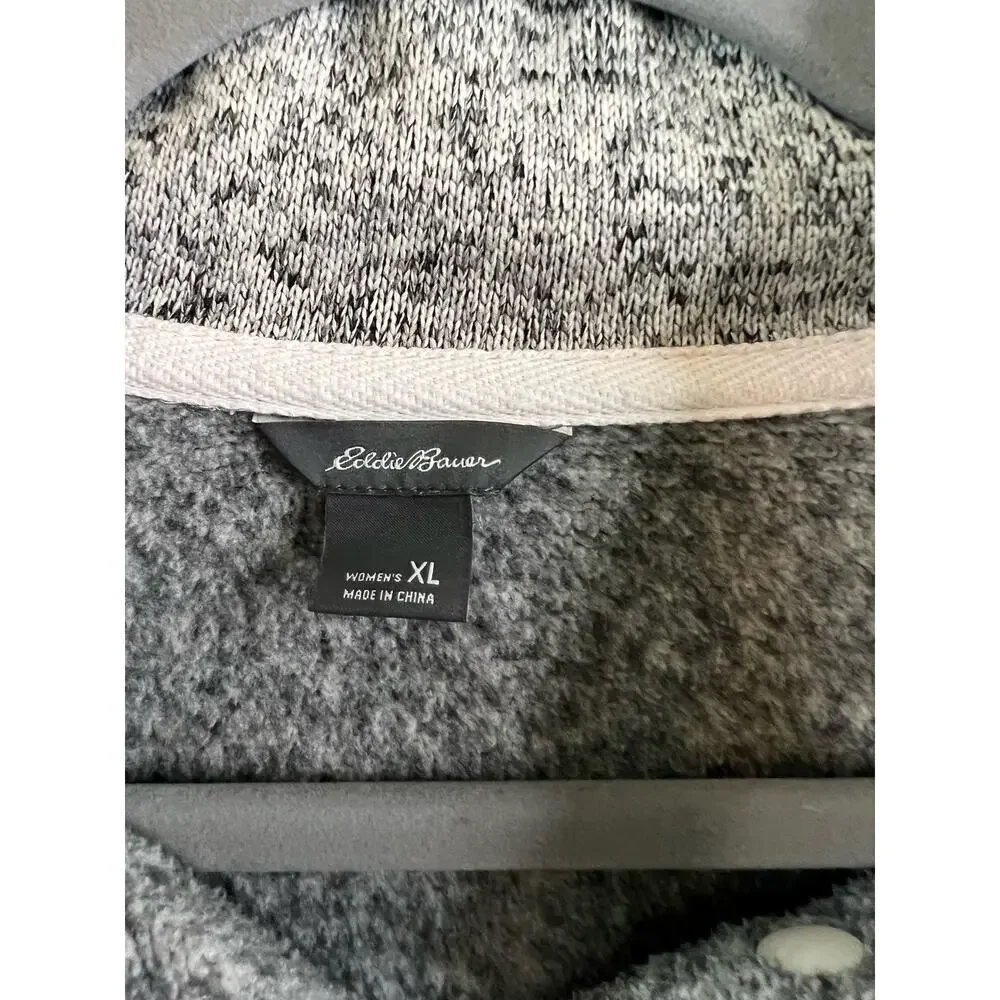 Eddie Bauer Grey Pullover Sweater w/Pockets Size XL